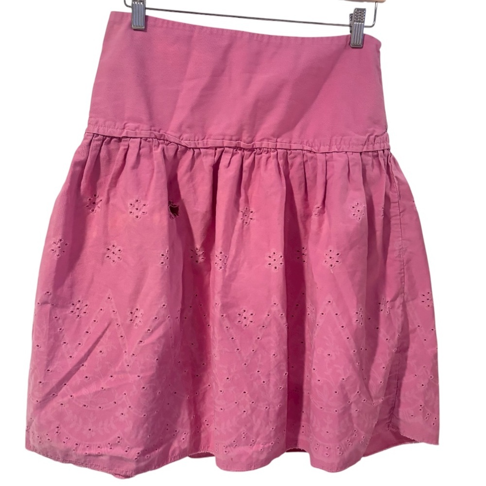 United Colors of Benetton Pink Eyelet short Skirt Size Medium